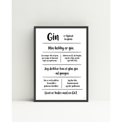 Gin Citatkollage A3 Plakater StiLia ApS