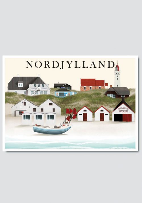 region tilfældig bladre MS - Nordjylland A5 kort - A5 Kort (små plakater 15x21cm) - StiLia ApS