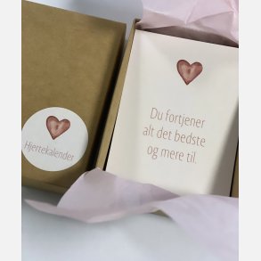 Hjertekalender til ung/teenager (31 sm kort med dejlige budskaber)