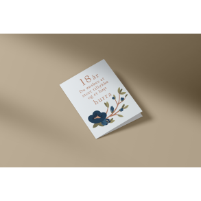 18 rs fdselsdag -bl (A7 foldekort)