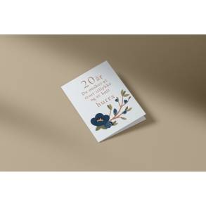20 rs fdselsdag - bl (A7 foldekort)