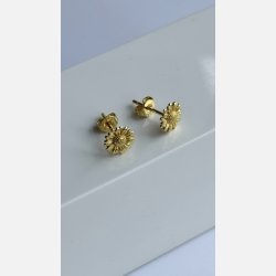 Solsikke �restikker | forgyldt messing (8 mm)