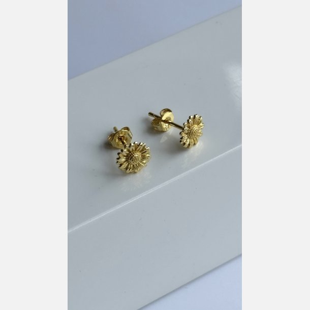 Solsikke �restikker | forgyldt messing (8 mm)