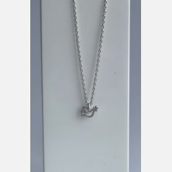 Fredsdue halsk�de | mat fors�lvet messing (40+5cm)