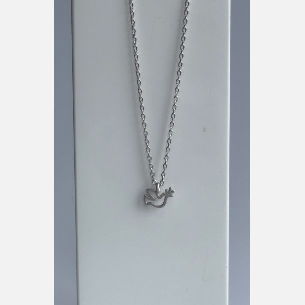 Fredsdue halsk�de | mat fors�lvet messing (40+5cm)