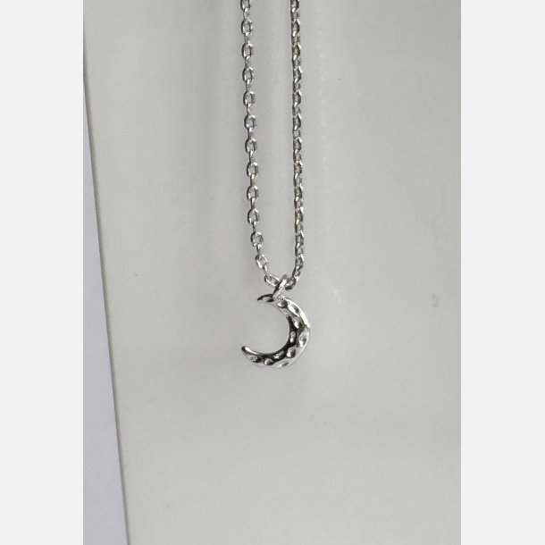 Halsk�de med m�nevedh�ng | fors�lvet messing (40+5cm)