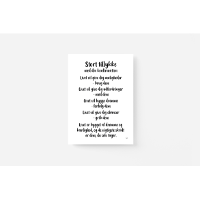 Stort tillykke med din konfirmation