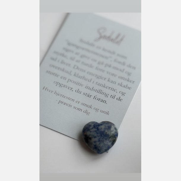 Sodalit hjertesten med A7-kort | Igangs�tterstenen