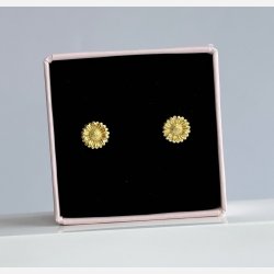 Solsikke �restikker | forgyldt messing (8 mm)