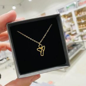 Engel halskde (forgyldt 50+5cm kde) UDEN SMYKKESKER