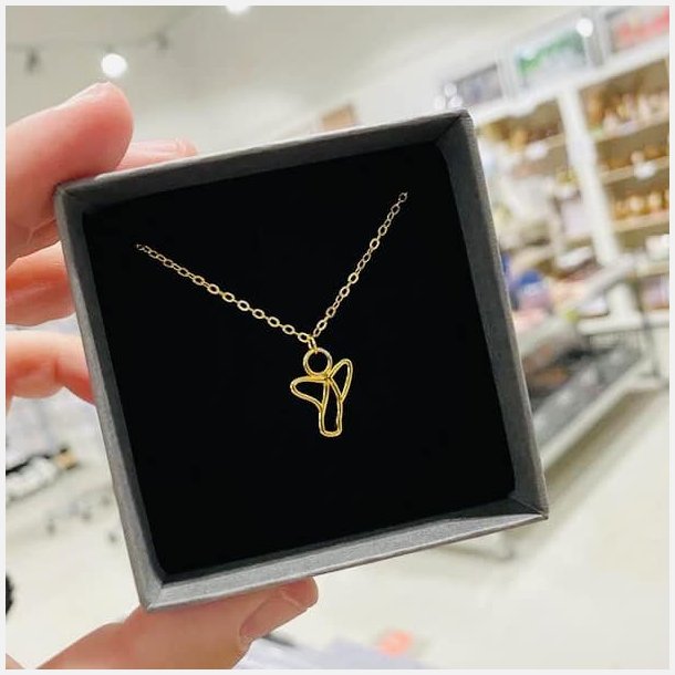 Engel halskde (forgyldt 50+5cm kde) UDEN SMYKKESKER