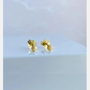 Sm runde restikker med brstet overflade (Forgyldte) UDEN SMYKKESKE