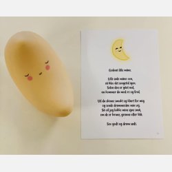 Godnat lille m�ne | M�nelampe fra A Little lovely company med "Godnat lille m�ne" A5 kort