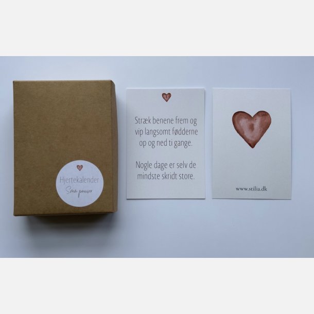 Hjertekalender (31 sm kort med sm micropauser)