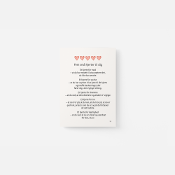 Fem sm� hjerter | Forgyldt armb�nd og A5 kort til konfirmand