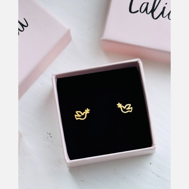 Fredsdue �restikker | mat forgyldt messing (6�8 mm)