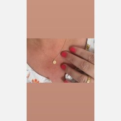 Solsikke halsk�de med vedh�ng | forgyldt messing (40+5cm)