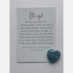 Bl� agat hjertesten med A7-kort | Balancestenen
