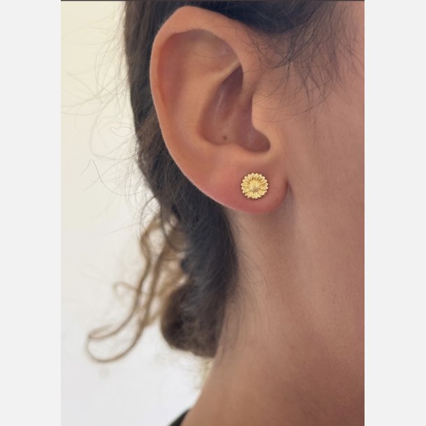 Solsikke �restikker | forgyldt messing (8 mm)