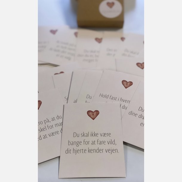 Hjertekalender (31 sm kort med dejlige budskaber)