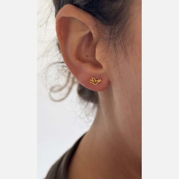 Fredsdue �restikker | mat forgyldt messing (6�8 mm)