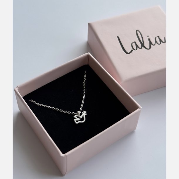 Fredsdue halsk�de | mat fors�lvet messing (40+5cm)