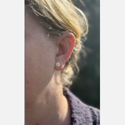 Solsikke �restikker | forgyldt messing (8 mm)