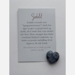 Sodalit hjertesten med A7-kort | Igangs�tterstenen