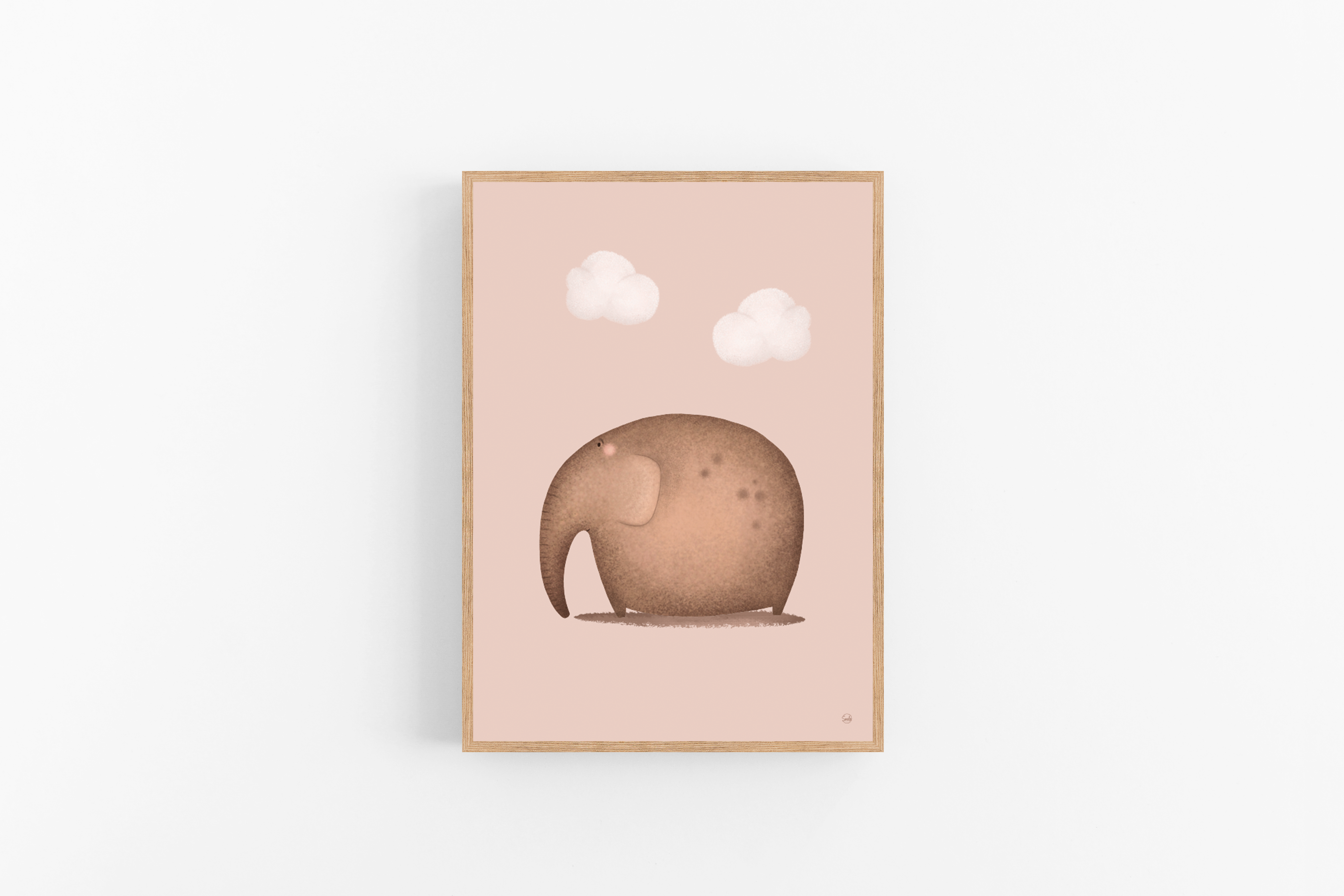 Elefant (Unik kollektion) Brneplakat A4