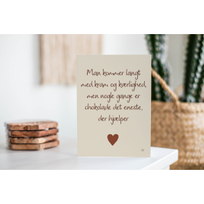 Chokolade hjlper A6 kort