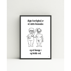 gte Krlighed er at sttte hinanden.. (A4)