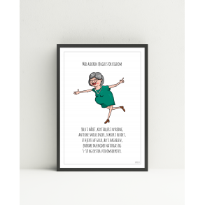 Med alderen flger stor rigdom (Tegning kvinde) A5