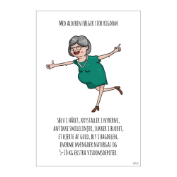 Med alderen flger stor rigdom (Tegning kvinde) A5