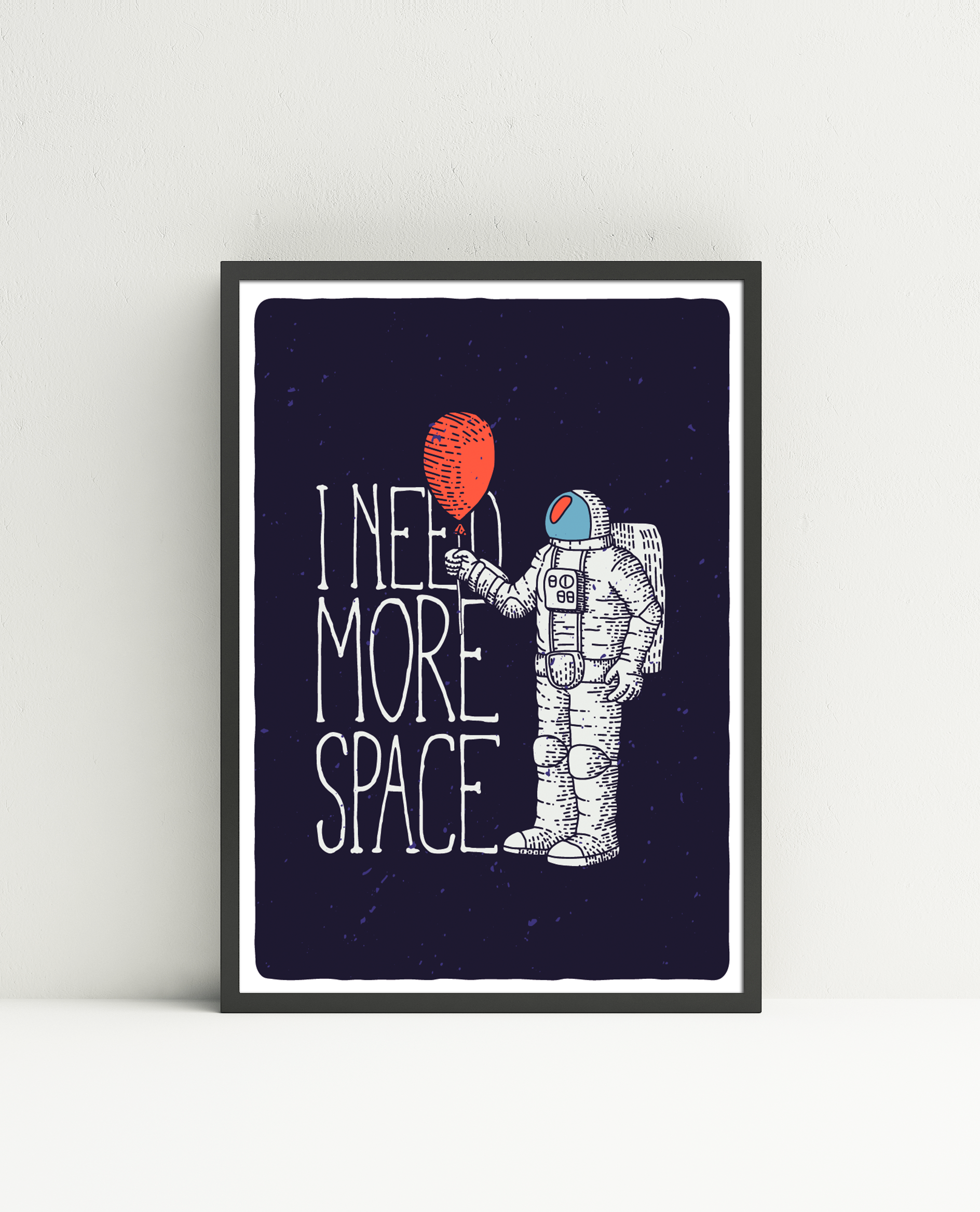 Astronaut plakat med citat A3