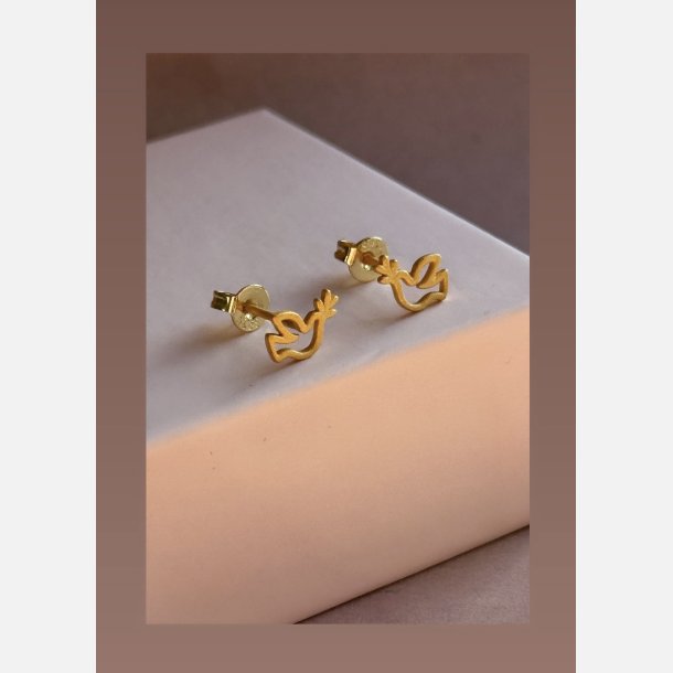 Fredsdue �restikker | mat forgyldt messing (6�8 mm)