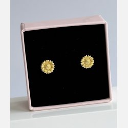 Solsikke �restikker | forgyldt messing (8 mm)