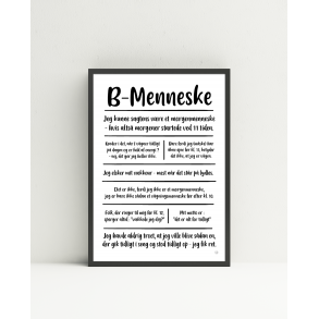 B-menneske A4