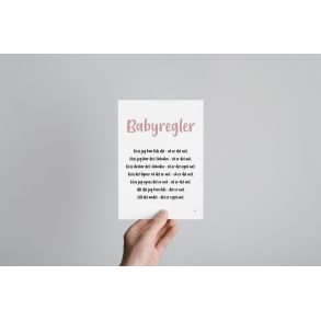 Babyregler A5 (rosa)