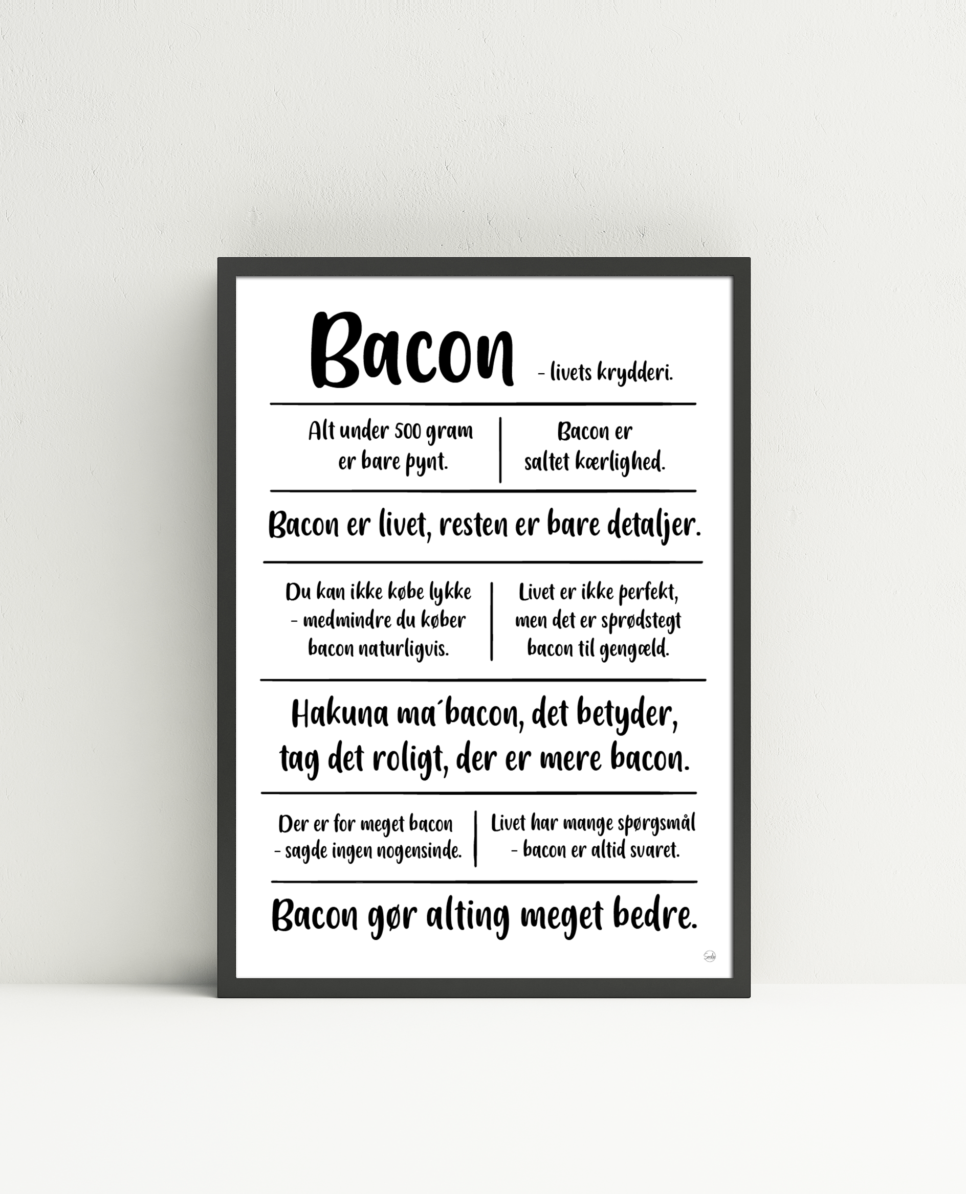 Bacon citatkollage A4