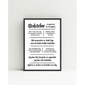 Bedstefar (MIN) citatkollage  A4