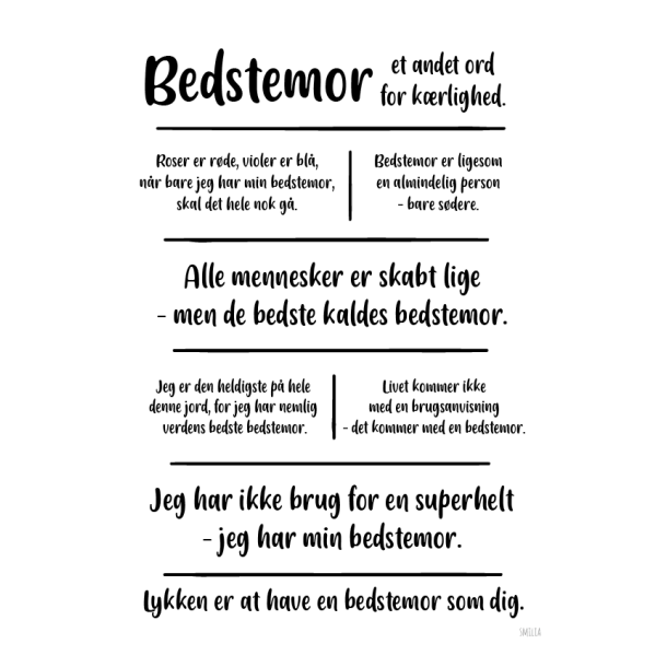 Bedstemor (MIN) citatkollage  A4