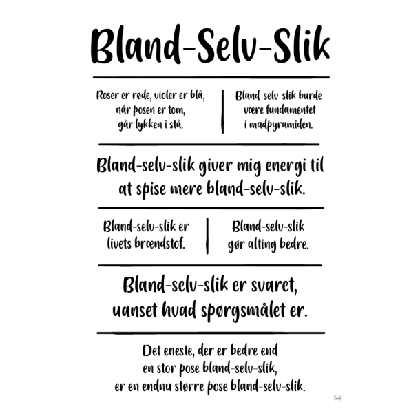 Bland-selv-slik citatkollage A4