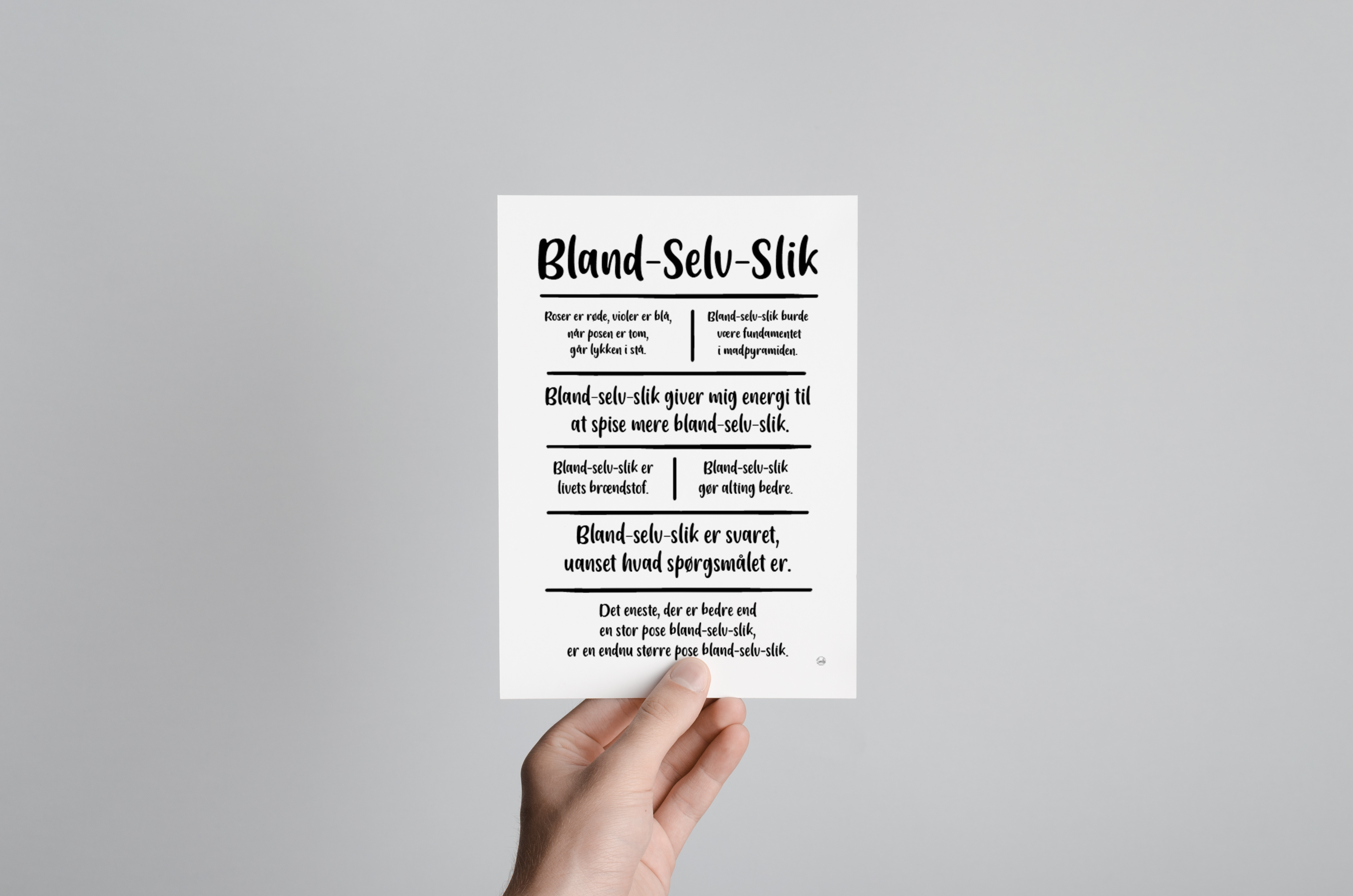 Bland-selv-slik citatkollage A5 Kort (små plakater 15x21cm) - StiLia ApS