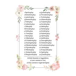 Bryllupsdage navne (A5)