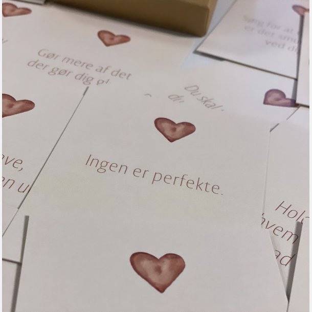 Hjertekalender til ung/teenager (31 sm kort med dejlige budskaber)