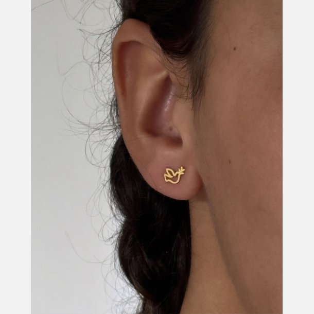 Fredsdue �restikker | mat forgyldt messing (6�8 mm)