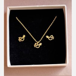 Fredsdue �restikker | mat forgyldt messing (6�8 mm)