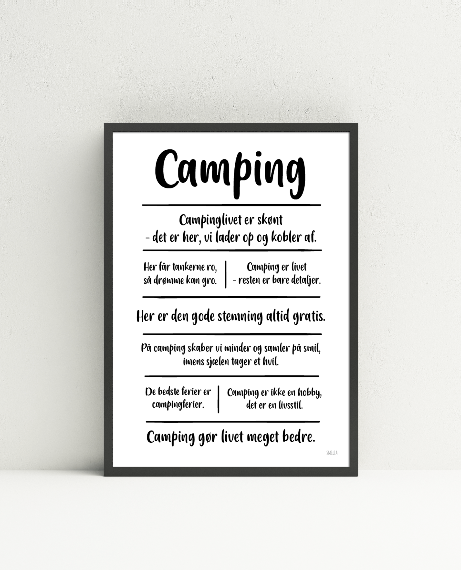 Camping citatkollage (A4)