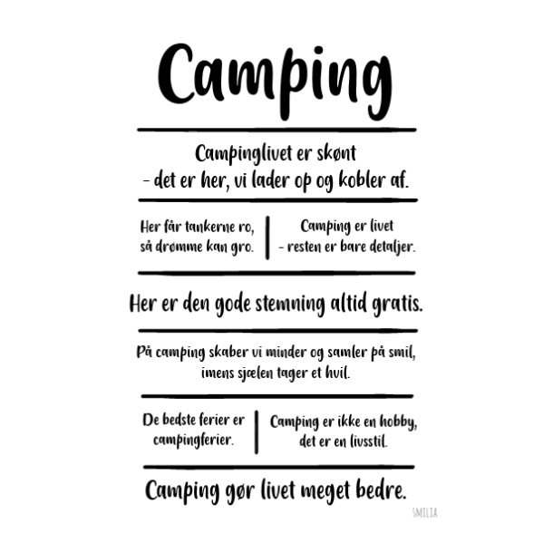 Camping citatkollage (A4)