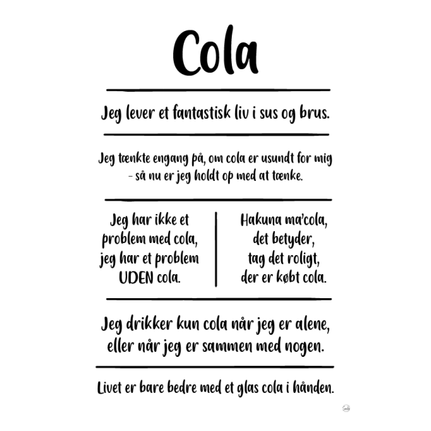 Cola citatkollage A4